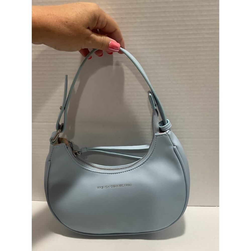 French Connection Satchel Purse Blue NWT 9x5